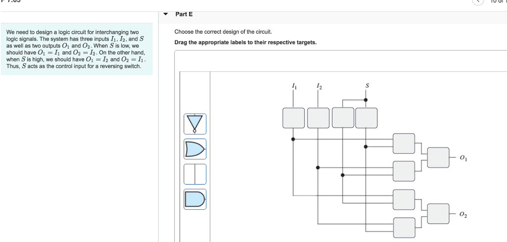 Solved Part E Choose the correct design of the circuit. Drag | Chegg.com