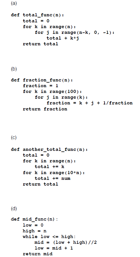 Solved This question is about time complexity. For each of | Chegg.com