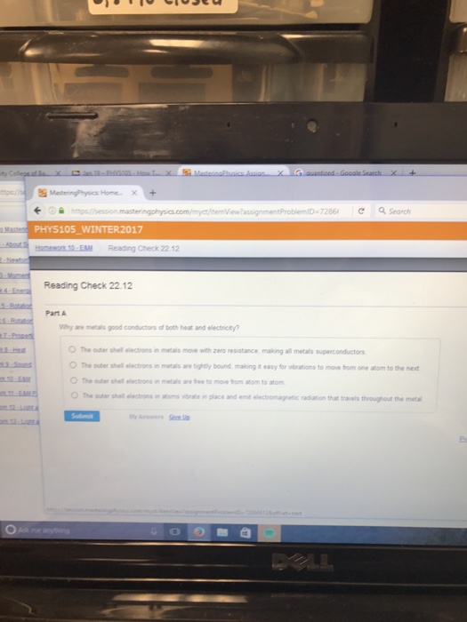 Solved Why are metals good conductors of both heat and