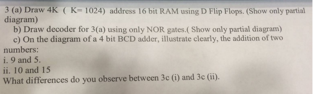 Solved Draw 4K ( K = 1024) address 16 bit RAM using D Flip | Chegg.com