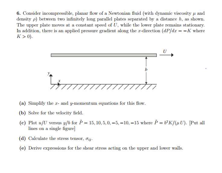 Solved 6. Consider incompressible, planar flow of a | Chegg.com