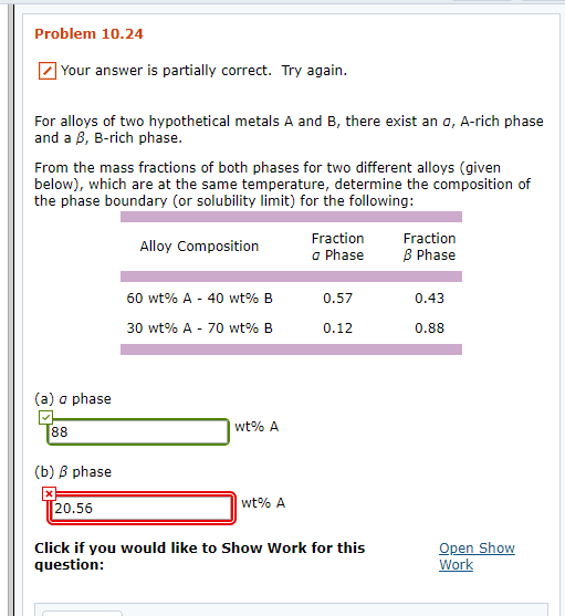 Solved For Alloys Of Two Hypothetical Metals A And B, There | Chegg.com