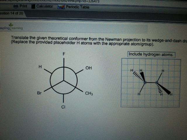 Solved Translate the given theoretical conformer from the | Chegg.com