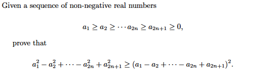 Solved Given a sequence of non-negative real numbers a 1 | Chegg.com