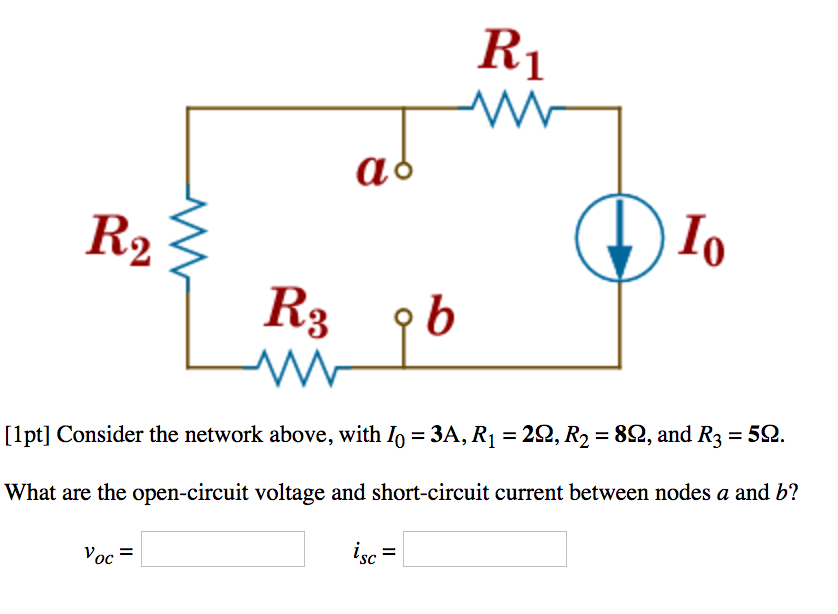 Solved Consider the network above, with I_0 = 3A, R_1 = 2 | Chegg.com