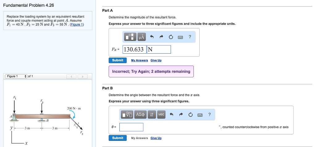 Solved Replace the loading system by an equivalent resultant | Chegg.com