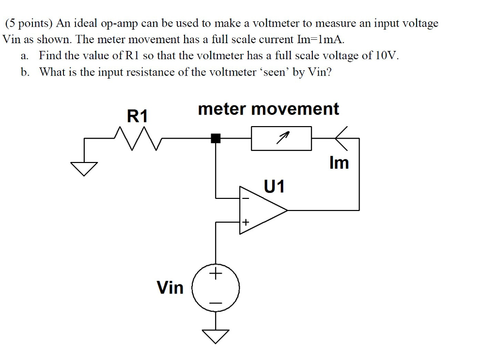 Solved (5 points) An ideal opamp can be used to make a