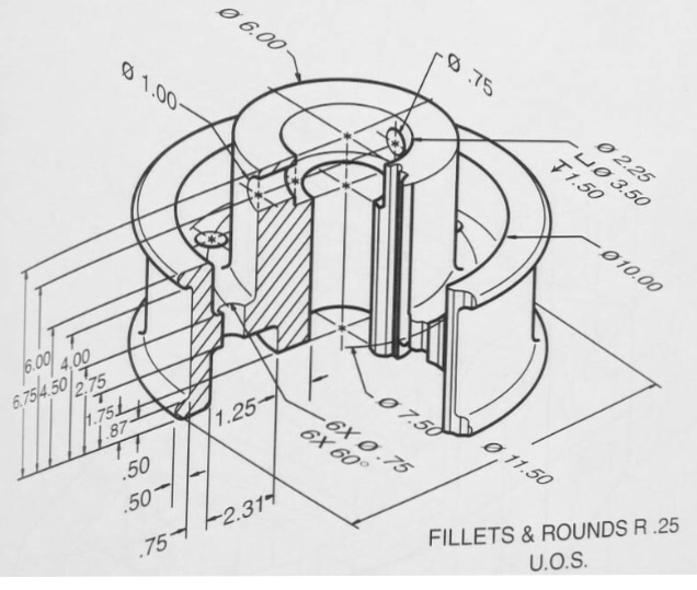 6.00 4.00 50 215 50 50 1.25 2.31 FILLETS & ROUNDS | Chegg.com
