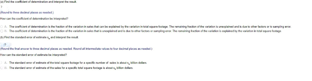 Solved The table shows the total square footage (in | Chegg.com