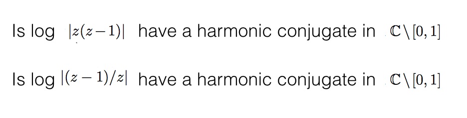 Solved Is log ls(s-D)I have a harmonic conjugate in cyo. | Chegg.com