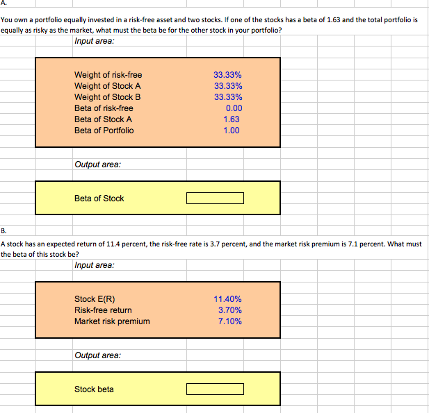 Solved A. You Own A Portfolio Equally Invested In A | Chegg.com