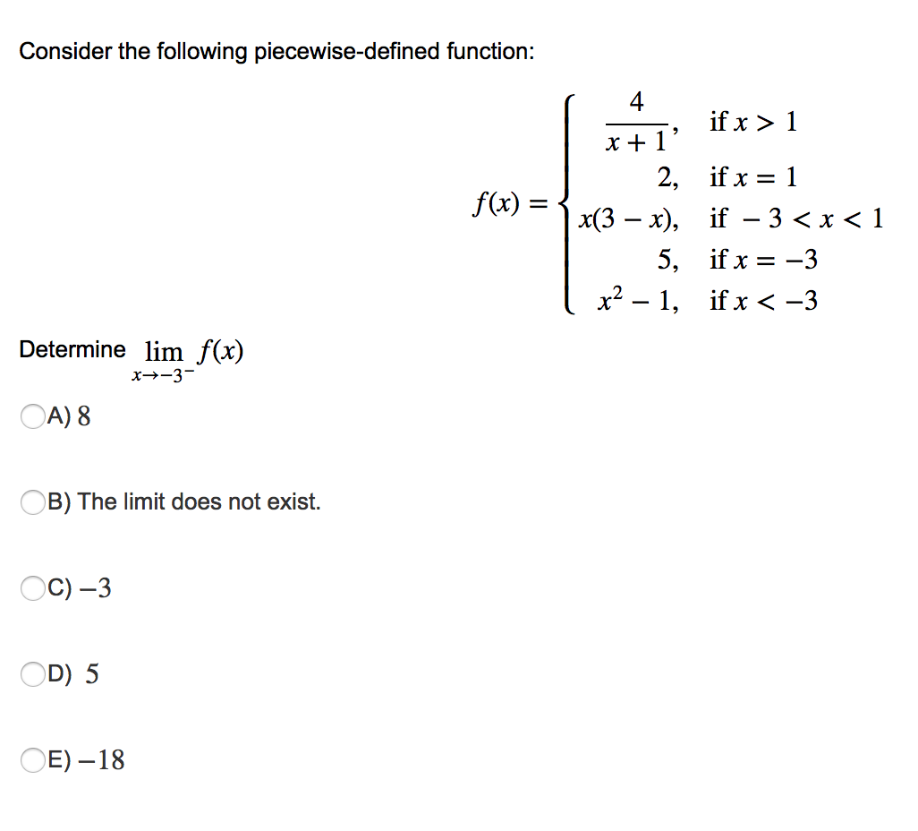 piecewise defined function
