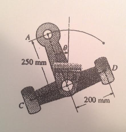 Solved Arm ABCD is pinned at B and undergoes reciprocating | Chegg.com