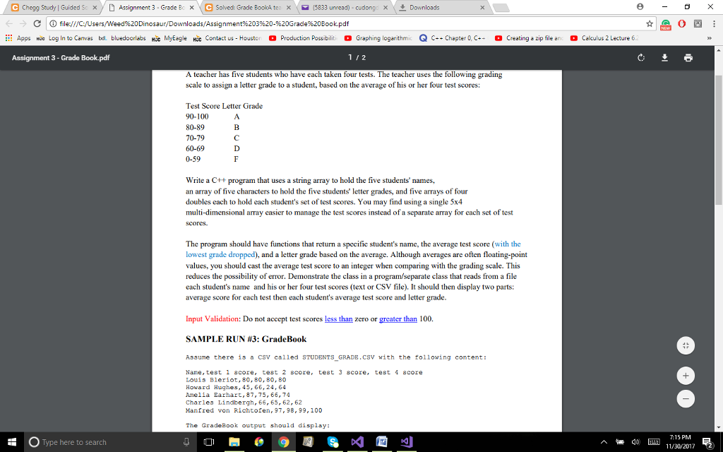 Solved I need help in coding with visual studio in C++... | Chegg.com