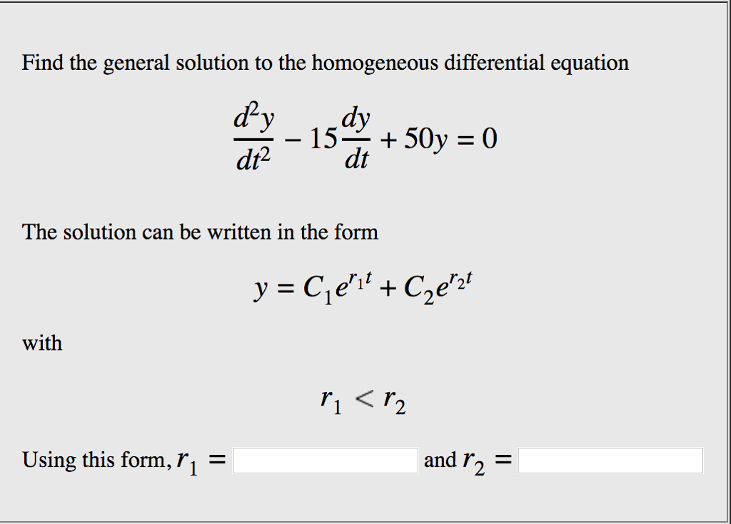 general solution of homogeneous differential equation calculator