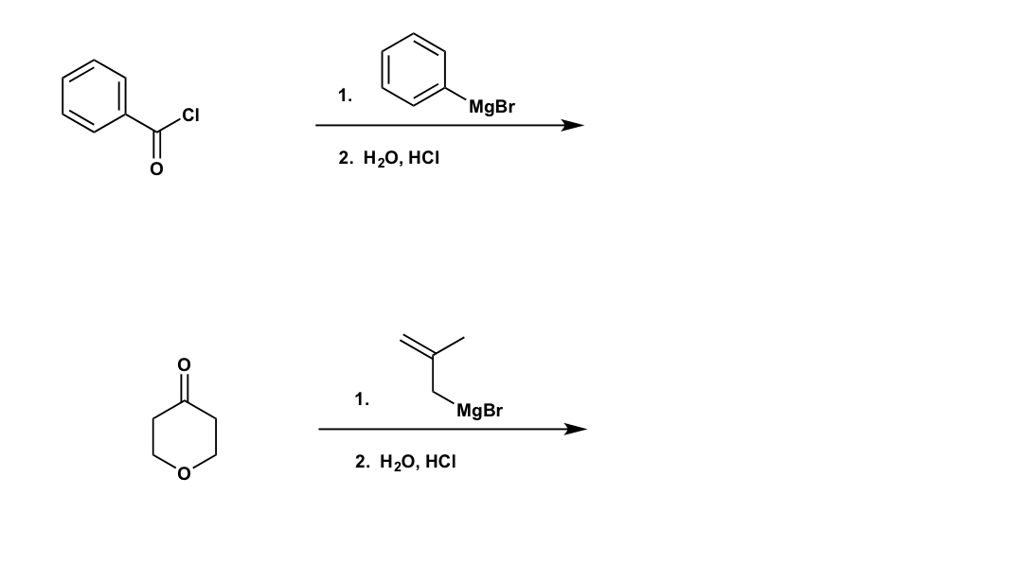 Solved Cl MgBr 2. H20, HC MgBr 2. H20, HCI | Chegg.com