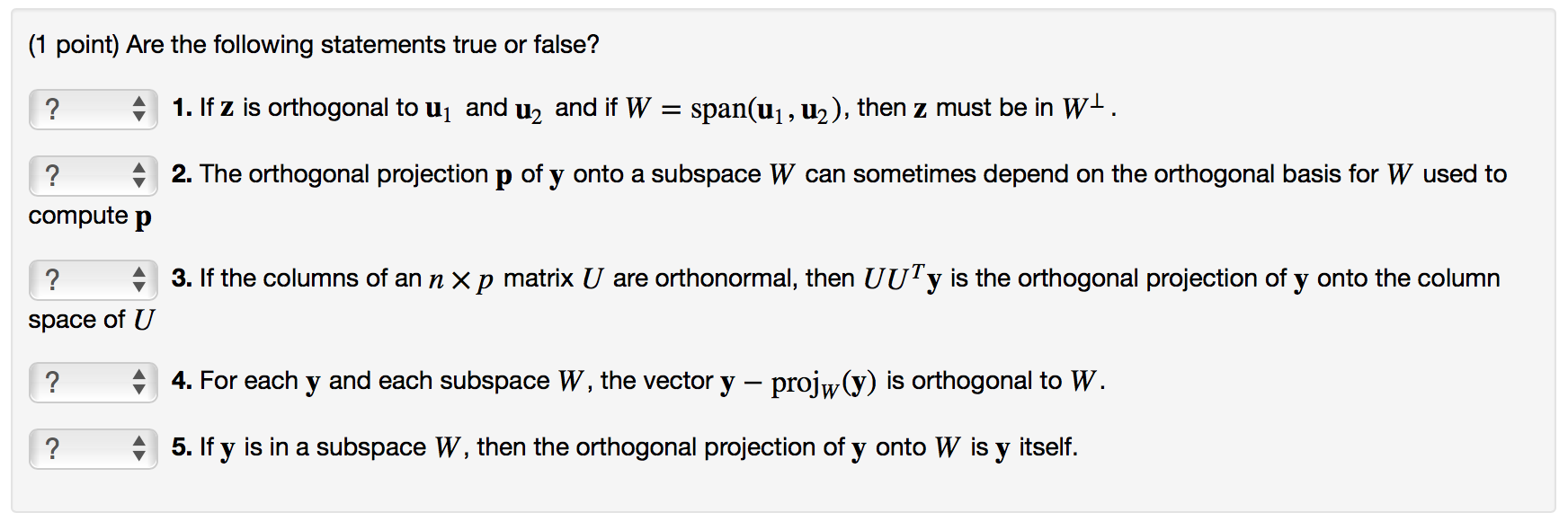 solved-are-the-following-statements-true-or-false-1-if-z-chegg