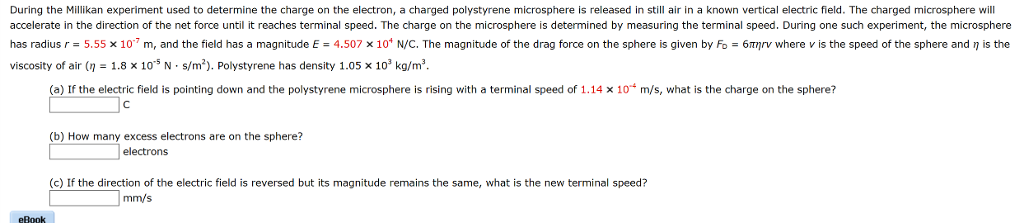 millikan experiment electron charge