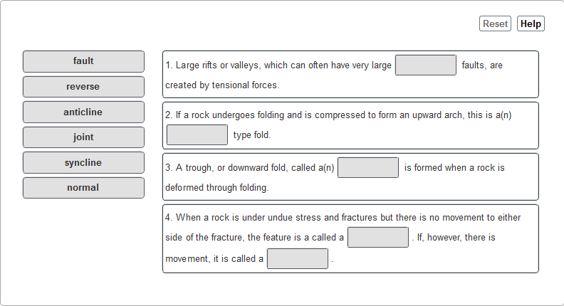 Solved Determine whether each geologic feature is being | Chegg.com