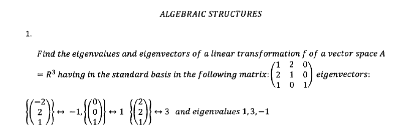 How To Find Eigenvalues And Eigenvectors Of A Linear Transformation