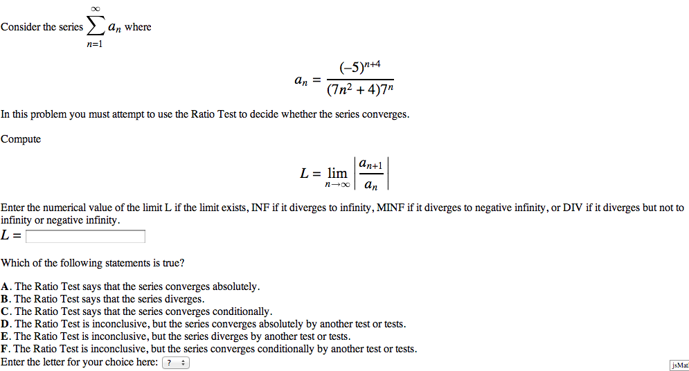 Solved Consider the series where In this problem you must | Chegg.com