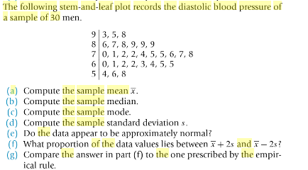 Solved The following stem-and-leaf plot records the | Chegg.com