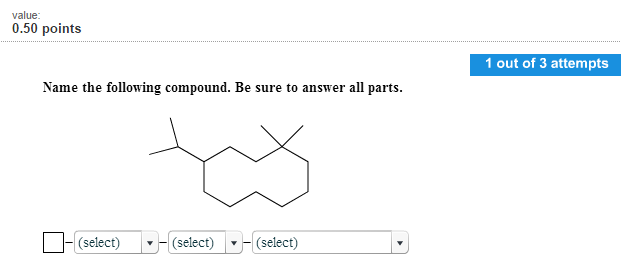 Solved Name the following compound. Be sure to answer all | Chegg.com