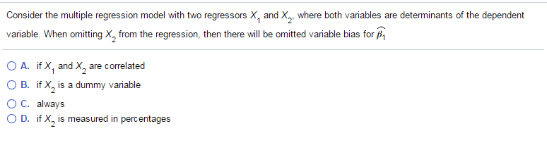 Consider The Multiple Regression Model With Two | Chegg.com