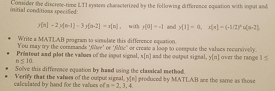 Solved Consi initial conditions specified: der the | Chegg.com