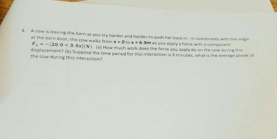 Solved A cow is leaving the barn as you try harder and | Chegg.com