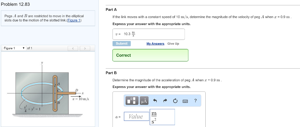 Solved If the link moves with a constant speed of 10 m/s, | Chegg.com