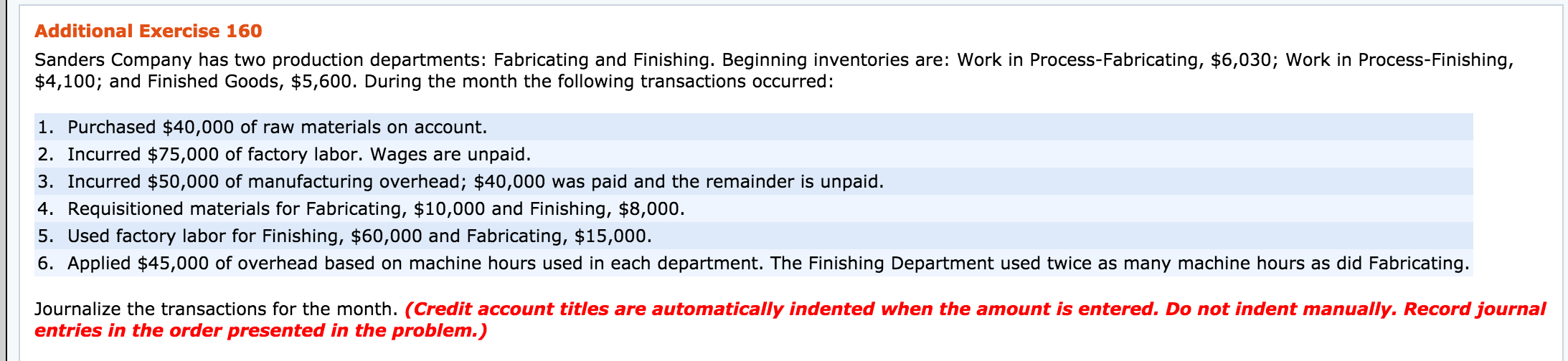 Solved Sanders Company has two production departments