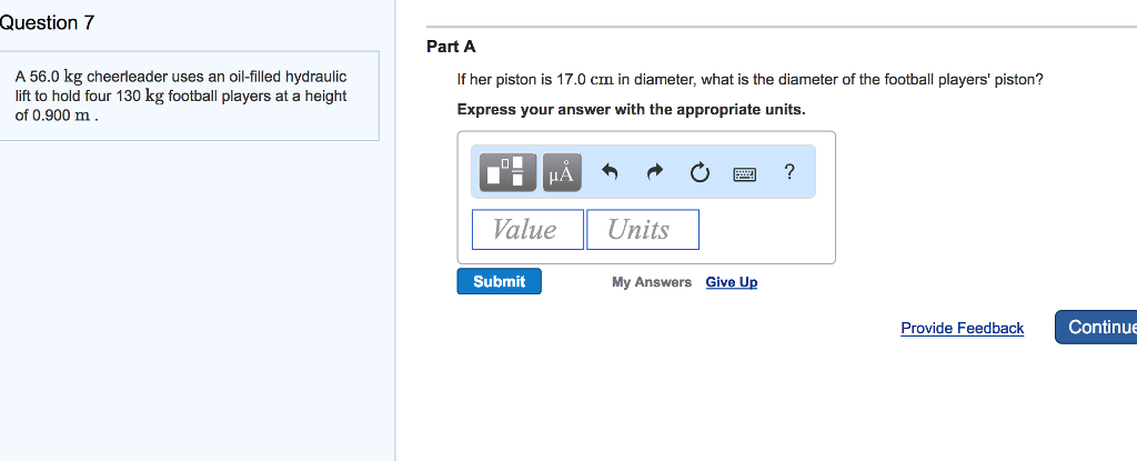 Solved A 56.0 kg cheerleader uses an oil-filled hydraulic | Chegg.com