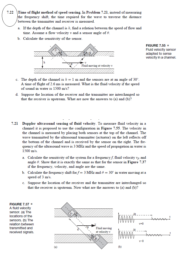 Solved Time of flight method of speed sensing. In Problem | Chegg.com
