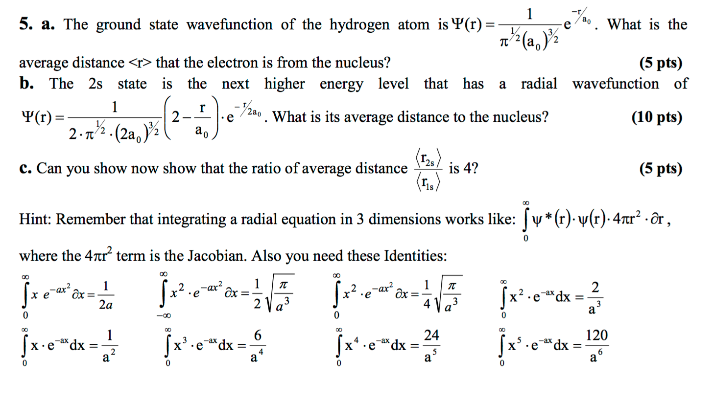 The Ground State Wavefunction Of The Hydrogen Atom Is