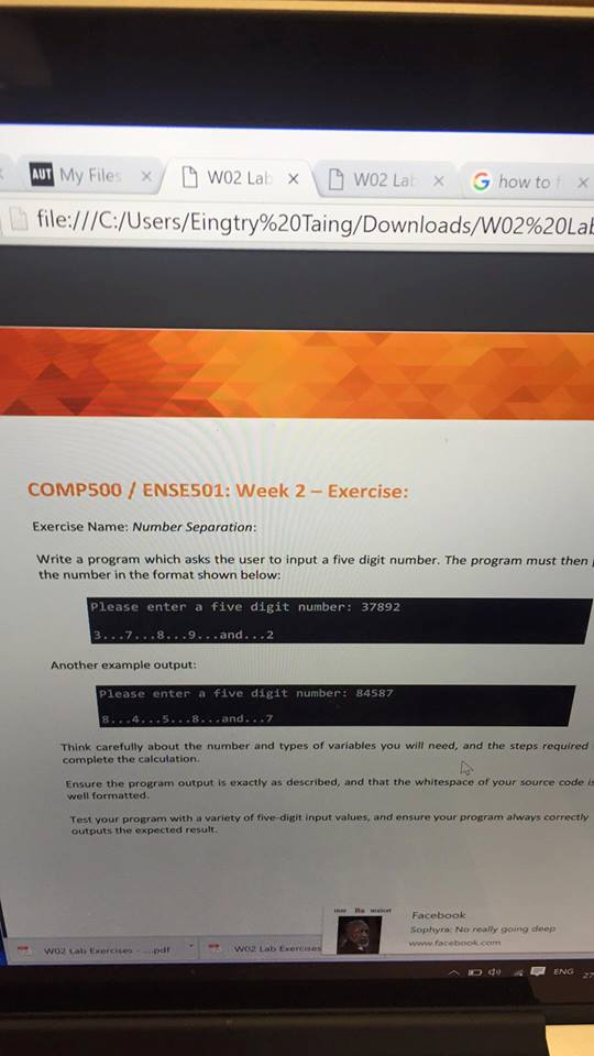 Solved Write a program which asks the user to input a five | Chegg.com