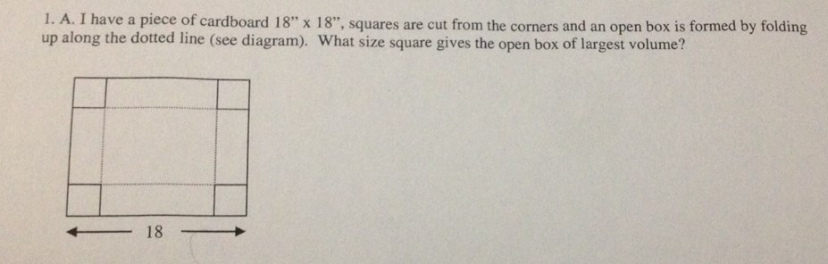 Solved I have a piece of cardboard 18