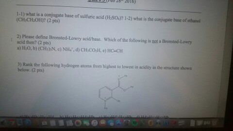 Solved What Is A Conjugate Base Of Sulfuric Acid (H_2SO_4)? | Chegg.com