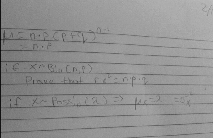 Solved Mu N p p Q n 1 If X n Bin n p Prove That Chegg