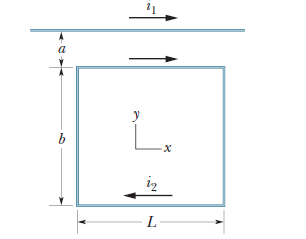 Solved: In The Figure Below, A Long Straight Wire Carries ... | Chegg.com