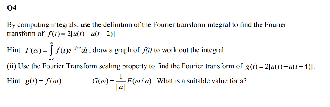 Solved Q4 By computing integrals, use the definition of | Chegg.com