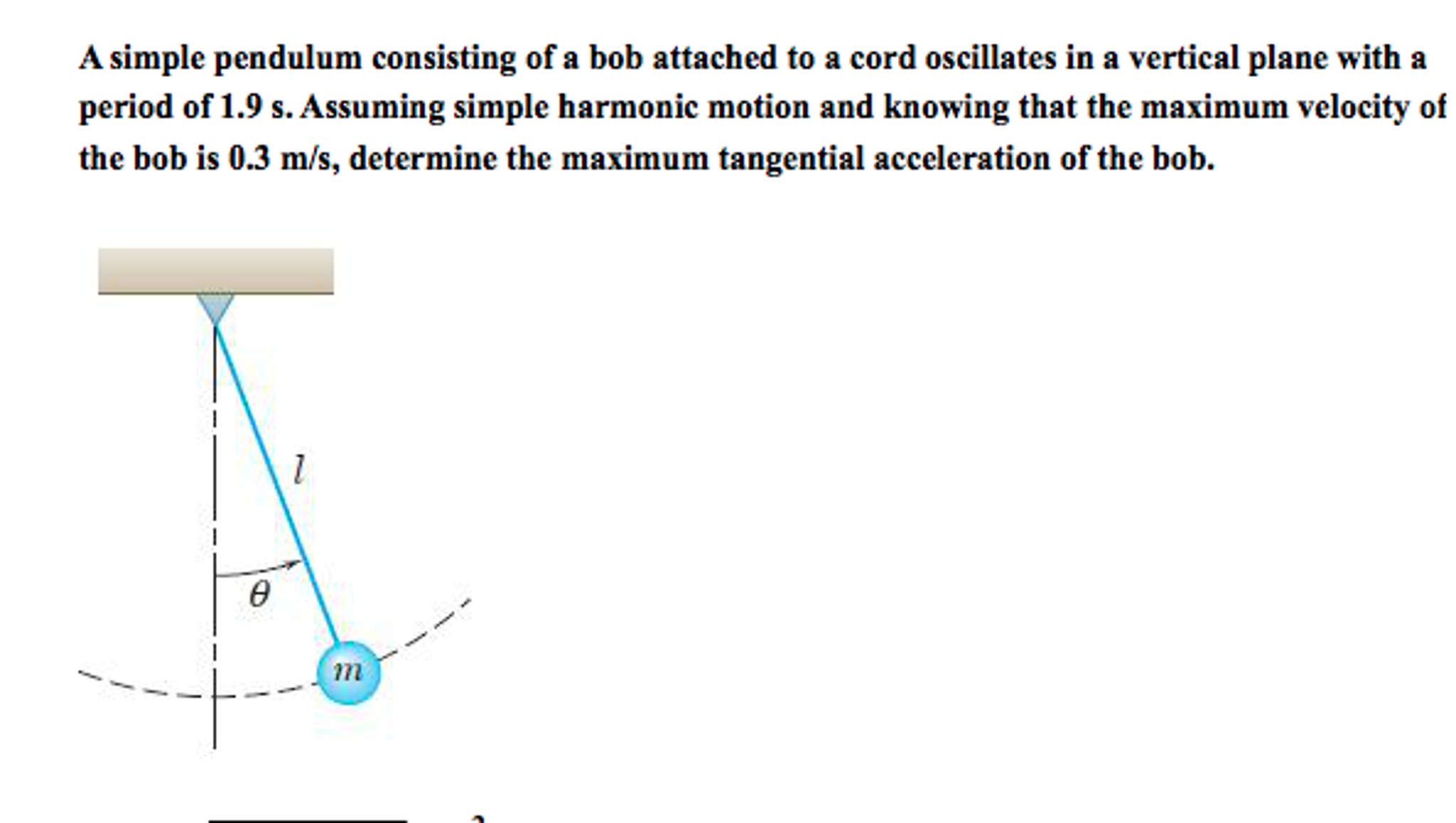 Solved A Simple Pendulum Consisting Of A Bob Attached To A | Chegg.com