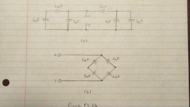 Solved Find The Equivalent Capacitance Between Terminals X 6403