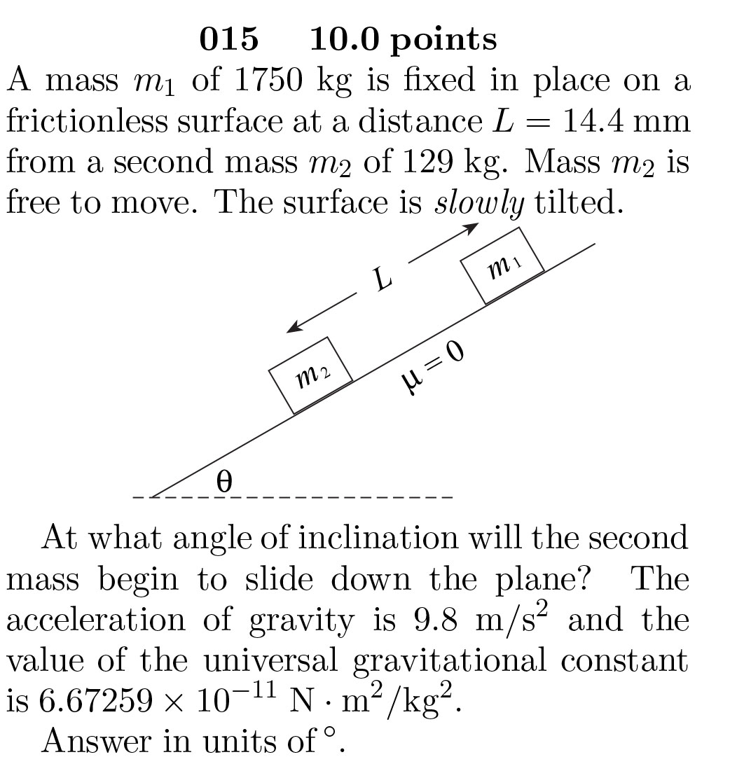 Solved A mass mi of 1750 kg is fixed in place on a | Chegg.com