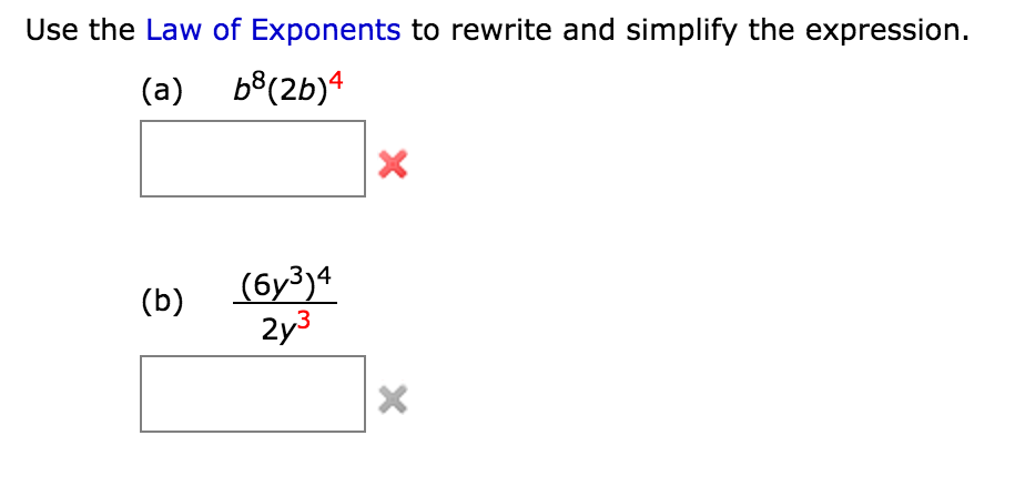 Solved Use The Law Of Exponents To Rewrite And Simplify The 6226