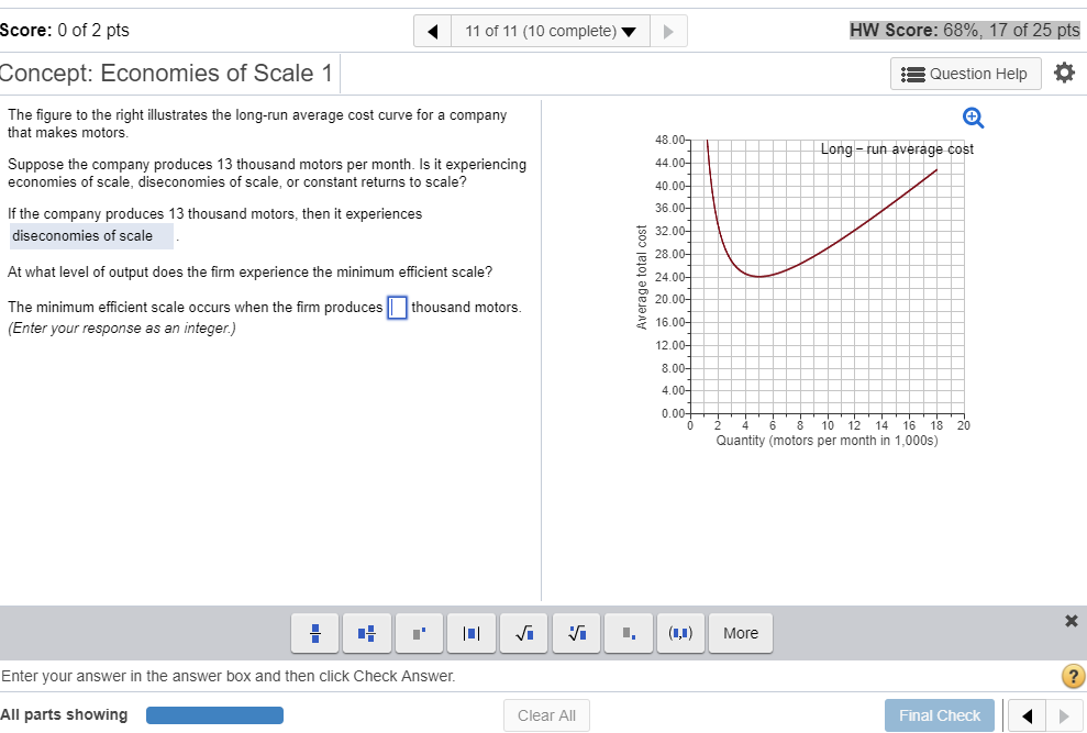 Solved Score: 0 of 2 pts 1 of 11 (10 complete) > HW Score: | Chegg.com
