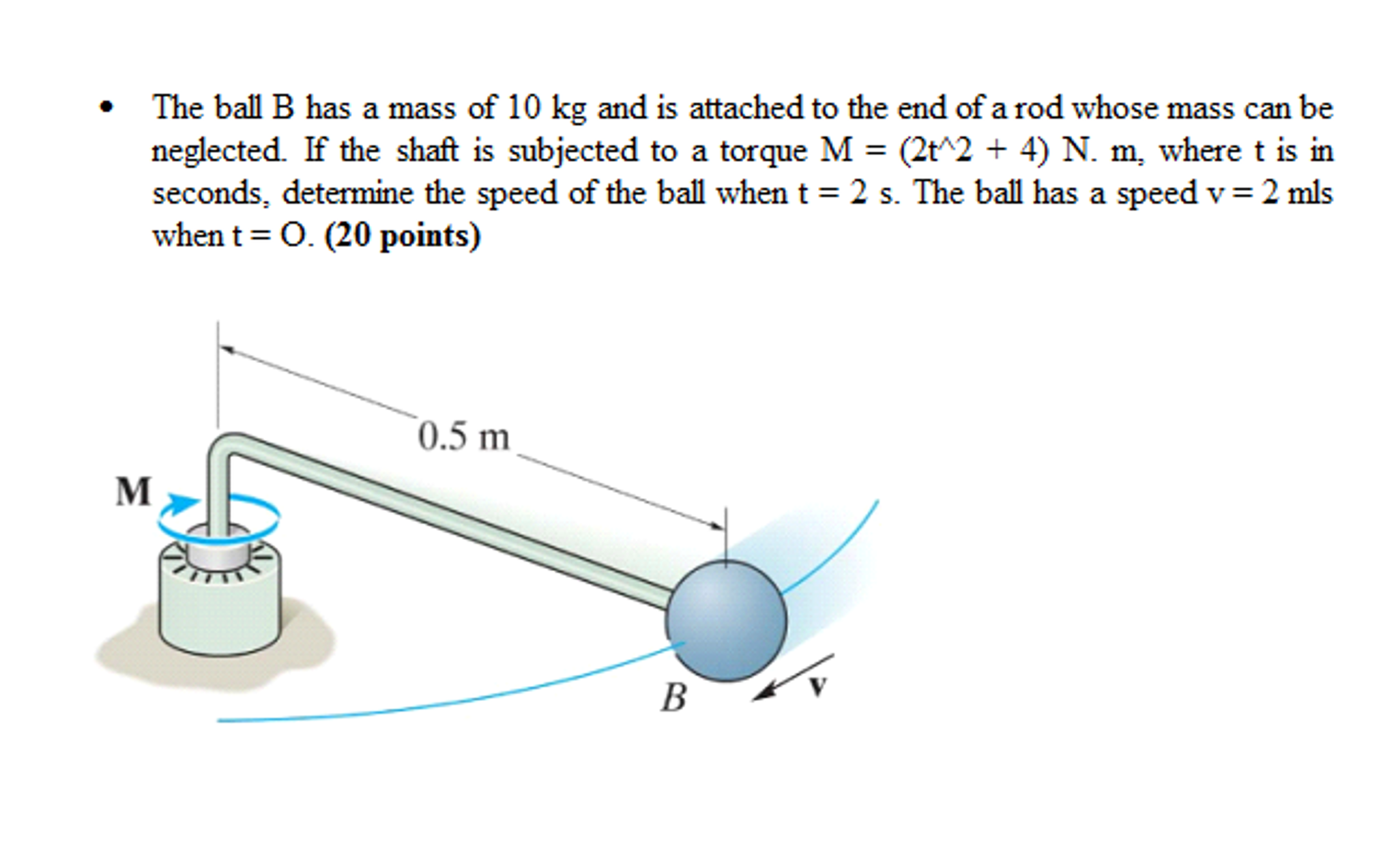 Solved The Ball B Has A Mass Of 10 Kg And Is Attached To The | Chegg.com