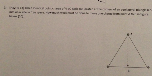 Solved [Hayt 4-13] Three identical point charge of 4 pC each | Chegg.com