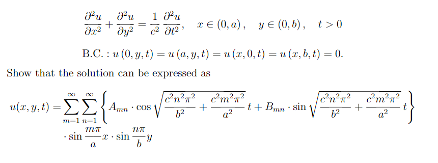 Solved partial derivative^2 u/partial derivative x^2 + | Chegg.com