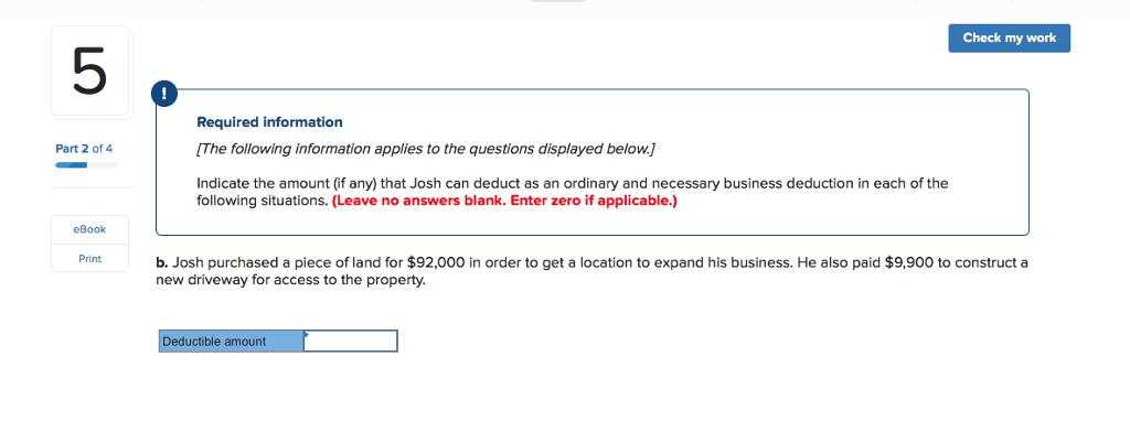 Solved Check my work 4 Required information [The following | Chegg.com